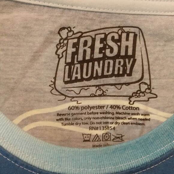 Fresh Laundry Blue Ombre Long Sleeve Tee Shirt - Size Large - Picture 11 of 12